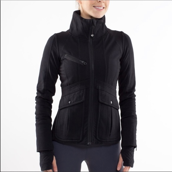 Lululemon It’s Happening Moto Jacket Black Fleece